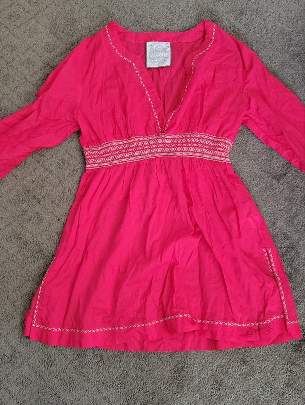 Seafolly Red Embroidered Swim Coverup